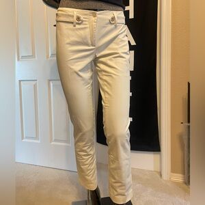 Blumarine dress pants trouser nwot Italian 44 strait Crystal button 8